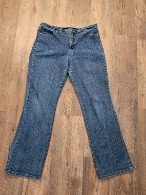 Style & Co Women's Size 16 Straight Leg Jeans Medium Wash Stretch Denim